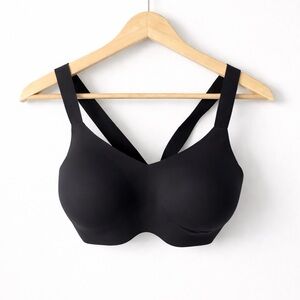 Knix Revolution Wireless Bra Black 6+ 32F 34G Padded V Neck Support